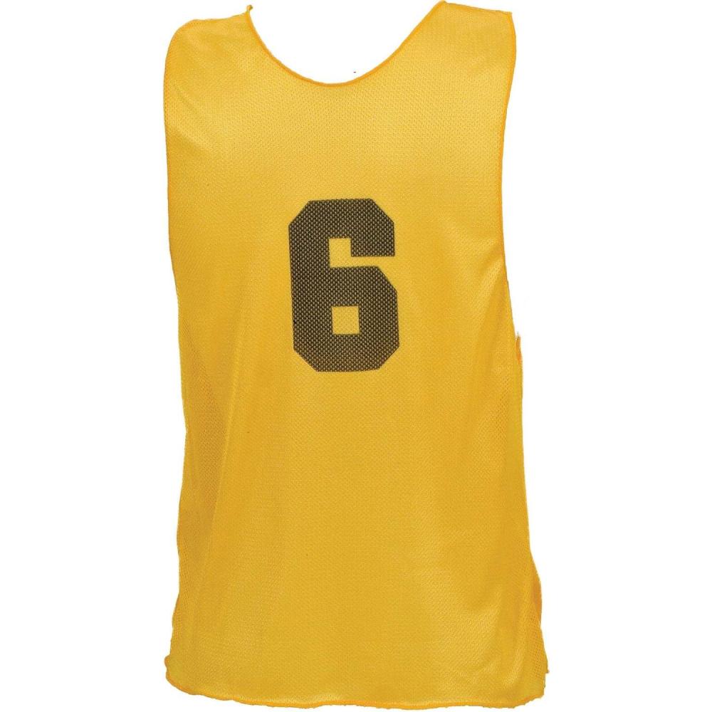 image:imageChampion Sports Numbered Mesh Adult Practice Vest Yellow Pack of 12