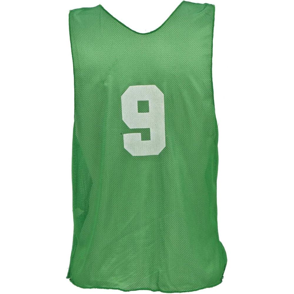 image:imageChampion Sports Numbered Mesh Youth Practice Vest Green Pack of 12