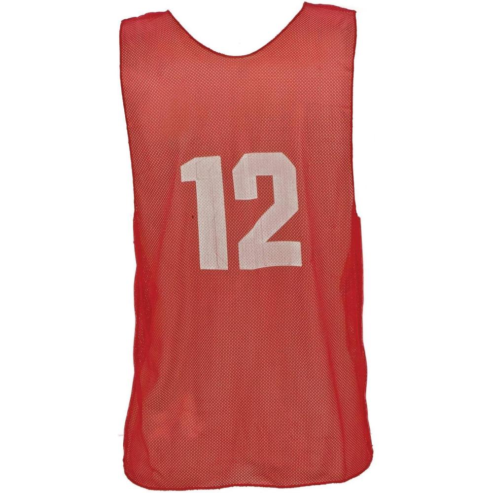 image:imageChampion Sports Numbered Mesh Youth Practice Vest Red Pack of 12