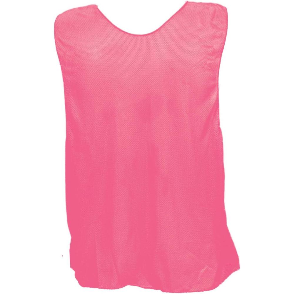 image:imageChampion Sports Solid Mesh Adult Practice Vest Neon Pink Pack of 12