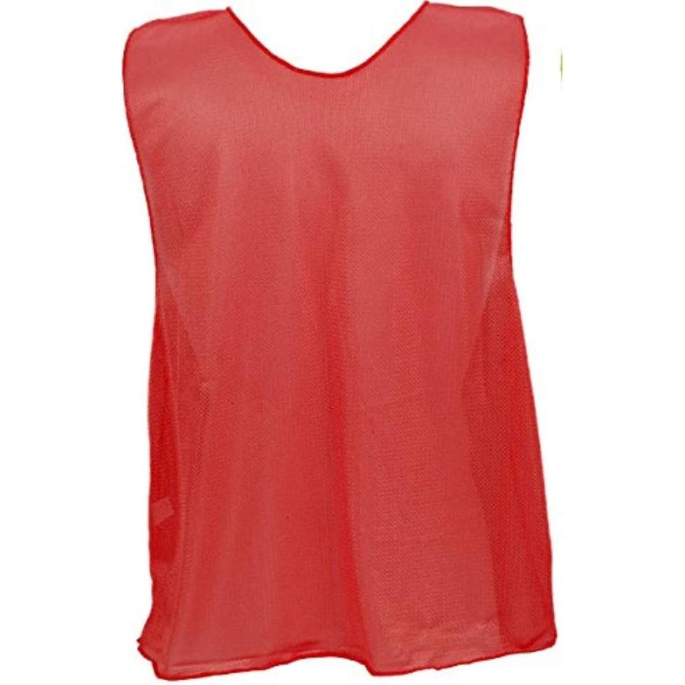 image:imageChampion Sports Solid Mesh Adult Practice Vest Red Pack of 12