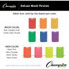 Champion Sports Deluxe Adult Mesh Pinnie, Neon Orange – 12 Pack