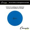 Champion Sports Exercise, Stability, Balance Ball, 52 cm, Blue – Premium Quality, Pop-Resistant Gym Medicine Balls for Strength and Core Training, Rehab, Workout, Pilates, Pregnancy, Stretching