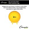 Champion Sports FitPro & Maxafe® Sitsolution Stability Balls – Balance, Core, & Strength Exercise Ball for Home, Gym, or Office Workouts – Durable, Burst-Resistant Fitness Ball(Yellow)