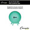 Champion Sports FitPro & Maxafe® Sitsolution Stability Balls – Balance, Core, & Strength Exercise Ball for Home, Gym, or Office Workouts – Durable, Burst-Resistant Fitness Ball(Green)