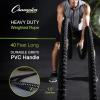 Champion Sports Heavy Training Rope: Rhino Poly Strength & Conditioning Heavy Gym Battle Ropes – Cardio, Cross Training, Weight Training & Crossfit(1.5″ x 40′)