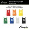 Champion Sports Heavyweight Numbered Nylon Pinnie, Blue (Pack of 12)