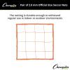 Champion Sports Official Size 2.0mm Soccer Net Pair (2) – Twisted 5″ Square Polyethylene Netting