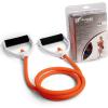 Champion Sports Resistance Tube Bands for Men and Women, Durable Stretch Fitness Band for Strength Training, Stretching, Rehabilitation- Premium Home Workout Equipment- 50 Lbs Resistance Tubing-Orange