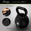 Champion Sports Rhino Kettlebell Rubber Weights, Black – Premium Strength Training Equipment – Multiple Weights(18 Pounds)