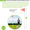 Champion Sports Soccer Corner Flags – Set of 4, 60″ Poles with High-Visibility Nylon Flags for Indoor & Outdoor Field Marking(Orange Triangle Flag (One Piece w/ Ground Spikes))