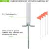 Champion Sports Soccer Corner Flags – Set of 4, 60″ Poles with High-Visibility Nylon Flags for Indoor & Outdoor Field Marking(Orange Triangle Flag (One Piece w/ Ground Spikes))