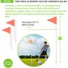Champion Sports Soccer Corner Flags – Set of 4, 60″ Poles with High-Visibility Nylon Flags for Indoor & Outdoor Field Marking(Orange Triangle Flag (Two Piece w/ Ground Spikes))
