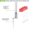 Champion Sports Soccer Corner Flags – Set of 4, 60″ Poles with High-Visibility Nylon Flags for Indoor & Outdoor Field Marking(Red Rectangle Flag (Spring Loaded Base))