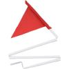 Champion Sports Soccer Corner Flags – Set of 4, 60″ Poles with High-Visibility Nylon Flags for Indoor & Outdoor Field Marking(Red Triangle Flag (Collapsable Pole))