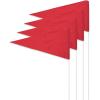 Champion Sports Soccer Corner Flags – Set of 4, 60″ Poles with High-Visibility Nylon Flags for Indoor & Outdoor Field Marking(Red Triangle Flag (Spring Loaded Base))