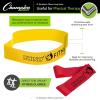 Champion Sports Stretch Loop Bands for Men and Women, Light to Heavy Resistance – Durable Fitness Band for Strength Training, Stretching, Rehabilitation – Premium Home Workout Equipment(YELLOW)