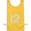 Champion Sports Heavyweight Numbered Nylon Pinnie, Yellow (Pack of 12)