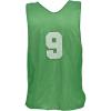 Champion Sports Numbered Mesh Youth Practice Vest, Green (Pack of 12)