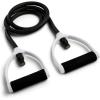 Champion Sports Resistance Tube Bands for Men and Women, Durable Stretch Fitness Band for Strength Training, Stretching, Rehabilitation- Premium Home Workout Equipment- 100 Lbs Resistance Tubing-Black