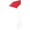 Champion Sports Soccer Corner Flags – Set of 4, 60″ Poles with High-Visibility Nylon Flags for Indoor & Outdoor Field Marking(Red Triangle Flag (Ground Stakes))