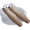 Champion Sports Wood Handle Jump Ropes – Durable Nylon or Leather Bearings – Skipping Rope, Fitness, Cardio Training, Agility, and Exercise Workouts(Heavyweight Nylon Ball Bearing (8.5 Ft))