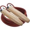 Champion Sports Wood Handle Jump Ropes – Durable Nylon or Leather Bearings – Skipping Rope, Fitness, Cardio Training, Agility, and Exercise Workouts(Heavyweight Leather Ball Bearing (9 Ft))