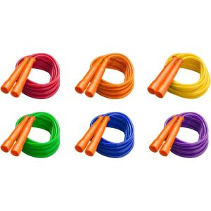 Champion Sports 16 Foot Licorice Jump Rope for Fitness, Assorted Colors – Speed Jump Ropes with Contoured Handles for Exercise, Cross Training, Boxing – Single Premium Skipping Rope for Kids, Adults(16 Feet)
