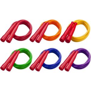 Champion Sports 7 Foot Licorice Jump Rope for Fitness, Assorted Colors – Speed Jump Ropes with Contoured Handles for Exercise, Cross Training, Boxing – Single Premium Skipping Rope for Kids, Adults