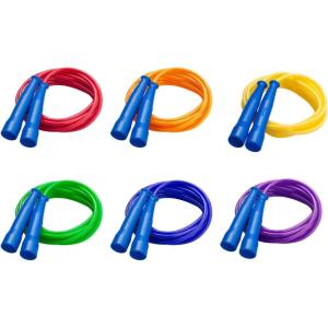 Champion Sports 9 Foot Licorice Jump Rope for Fitness, Assorted Colors – Speed Jump Ropes with Contoured Handles for Exercise, Cross Training, Boxing – Premium Skipping Rope for Kids, Adults