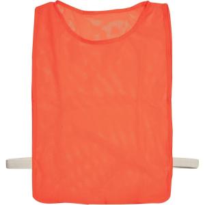 Champion Sports Deluxe Adult Mesh Pinnie, Neon Orange – 12 Pack