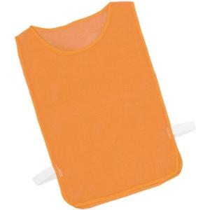 Champion Sports Deluxe Youth Mesh Pinnie, Orange – 12 Pack