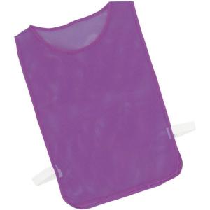 Champion Sports Deluxe Youth Mesh Pinnie, Purple – 12 Pack