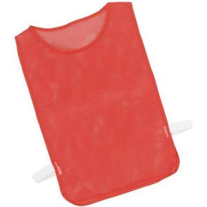 Champion Sports Deluxe Youth Mesh Pinnie, Red – 12 Pack