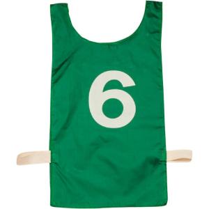 Champion Sports Heavyweight Numbered Nylon Pinnie, Green (Pack of 12)