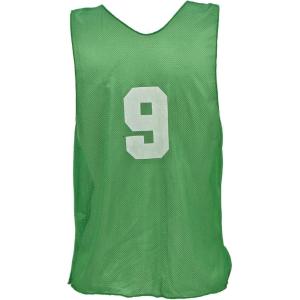 Champion Sports Numbered Mesh Adult Practice Vest, Green (Pack of 12)