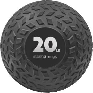 Champion Sports Rhino Fitness Slam Ball – Sand-Filled, Bounce-Resistant Ball for Strength & Conditioning, 6–50 lb(20 Pound)