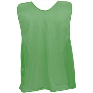 Champion Sports Solid Mesh Youth Practice Vest, Neon Green (Pack of 12)