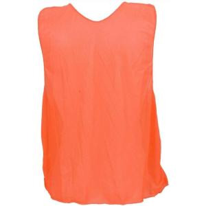 Champion Sports Solid Mesh Youth Practice Vest, Neon Orange (Pack of 12)