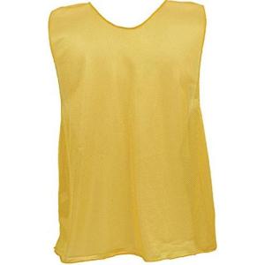 Champion Sports Solid Mesh Youth Practice Vest, Yellow (Pack of 12)