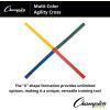 Champion Sports Agility Cross, 20″, Scarlet/Yellow/Green/Royal Blue