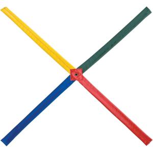 Champion Sports Agility Cross, 20″, Scarlet/Yellow/Green/Royal Blue