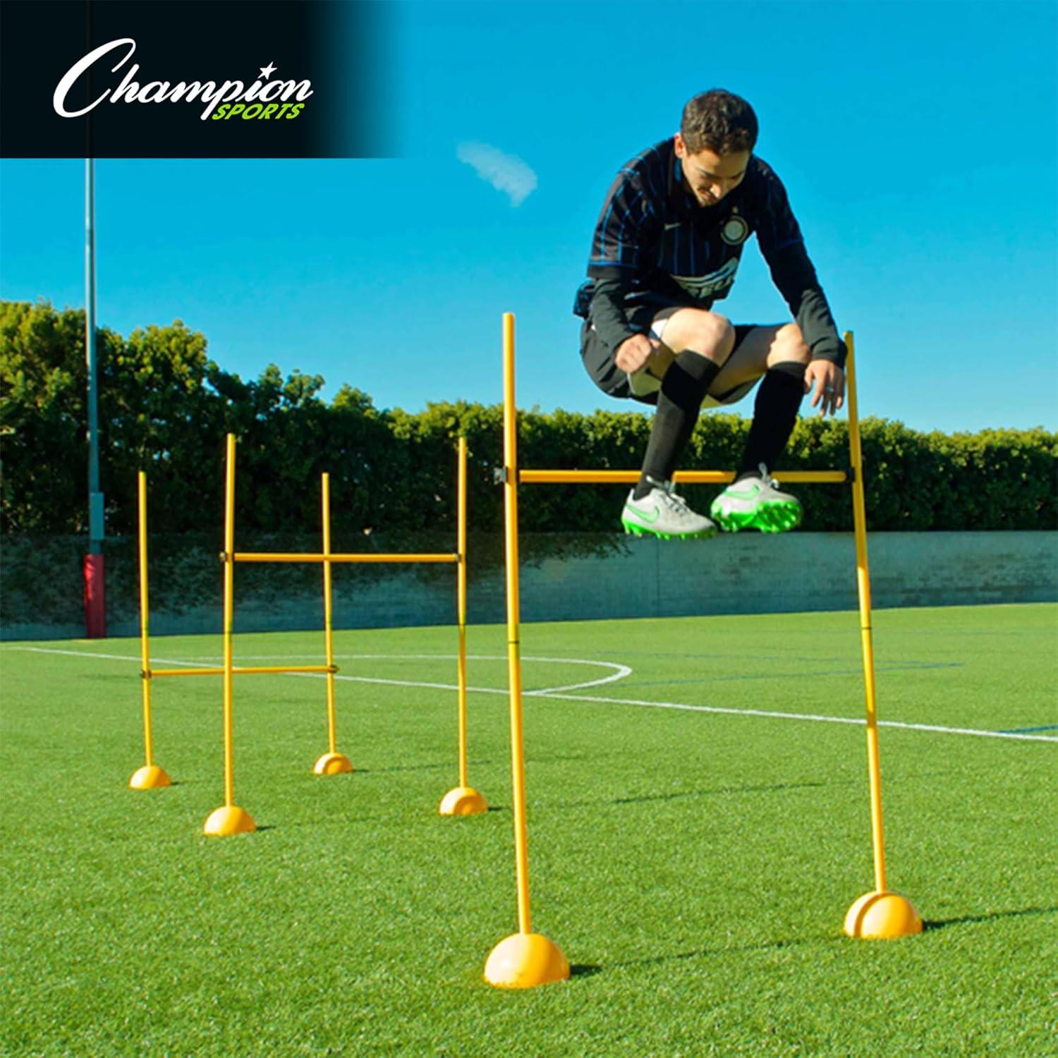image:imageChampion Sports Agility Training Pole amp Hurdle Sets Speed Footwork amp Coordination Drills IndoorOutdoor PVC PolesAgility Pole Hurdle Set