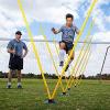 Champion Sports Agility Training Pole & Hurdle Sets – Speed, Footwork & Coordination Drills, Indoor/Outdoor PVC Poles(Pro Agility Pole Set)