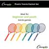 Champion Sports Plastic & Foam Racket Sets – Durable, Lightweight Paddles for Youth Play & PE, Paddleball, Racquetball(Plastic Tennis Racquet Set of 6)