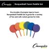 Champion Sports Plastic & Foam Racket Sets – Durable, Lightweight Paddles for Youth Play & PE, Paddleball, Racquetball(Raquetball Foam Set of 6)