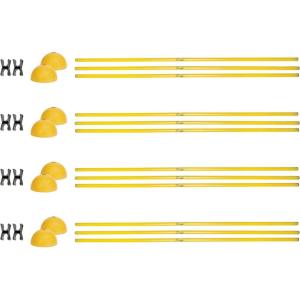 Champion Sports Agility Training Pole & Hurdle Sets – Speed, Footwork & Coordination Drills, Indoor/Outdoor PVC Poles(Agility Pole Hurdle Set)