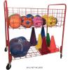 Champion Sports Back Ease Storage Cart – Raised Open-Top Steel Organizer with Large Casters for Gym & Training Equipment