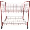 Champion Sports Back Ease Storage Cart – Raised Open-Top Steel Organizer with Large Casters for Gym & Training Equipment