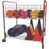 Champion Sports Back Ease Storage Cart – Raised Open-Top Steel Organizer with Large Casters for Gym & Training Equipment